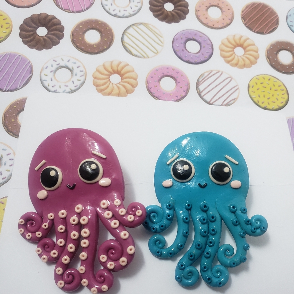 Octopus Brooch. Available in Purple or Blue. NWT